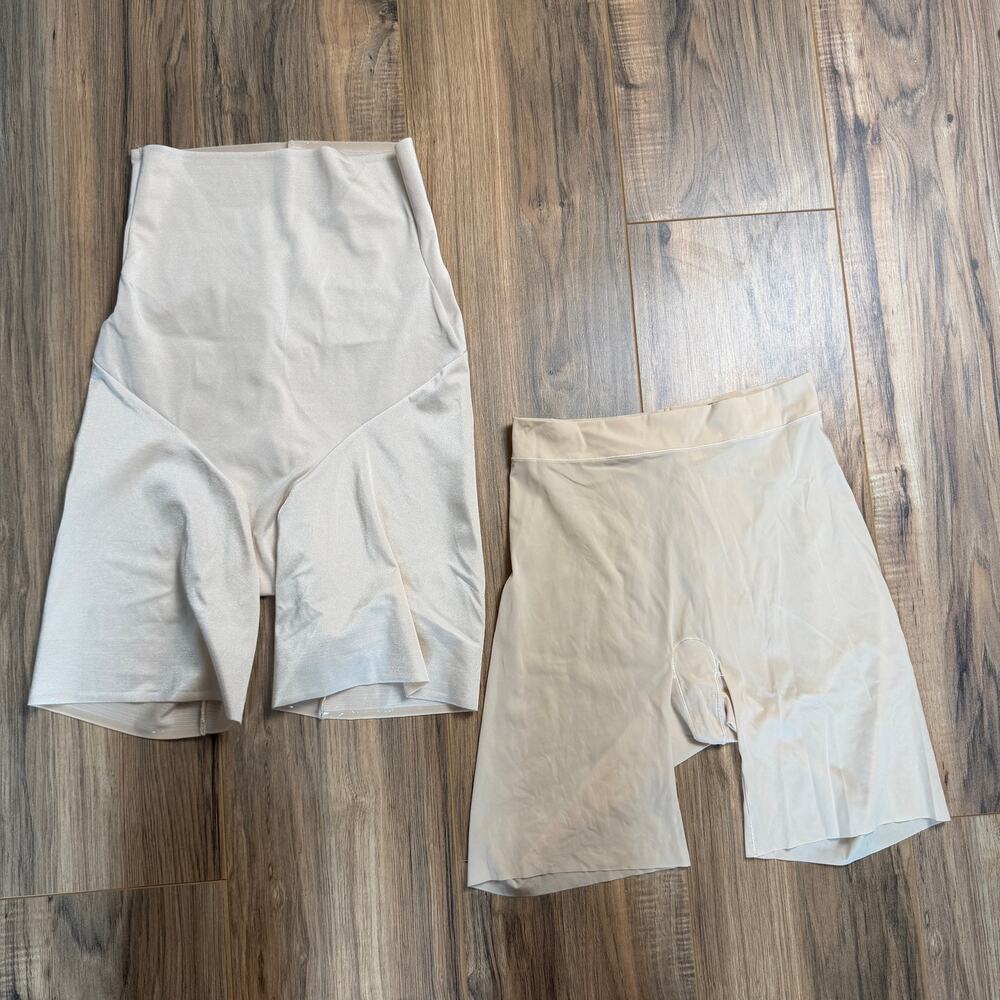 Soma VE Thigh Slimmer AND Soma Smoothing Short Pale Sand Women's XL Shapewear